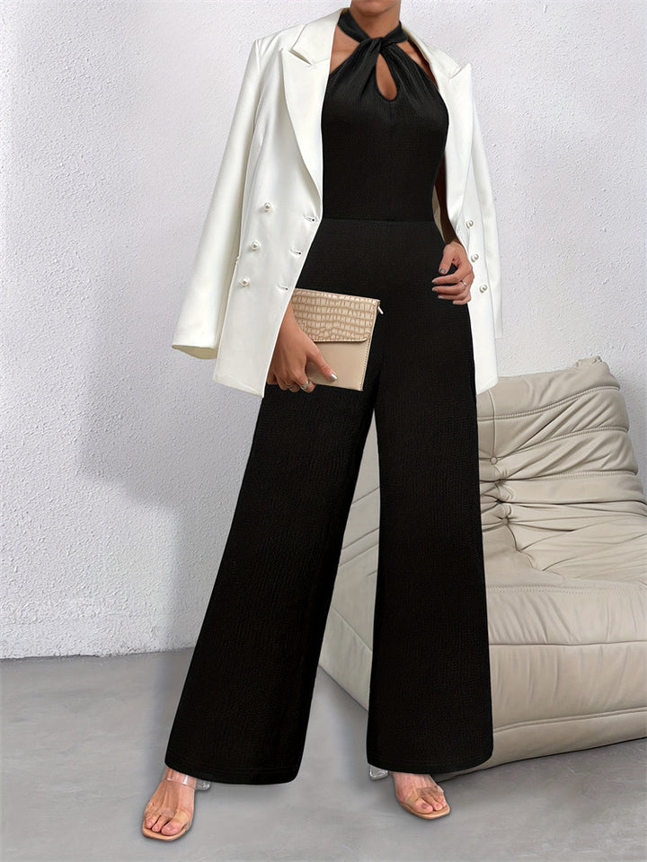 Olivia | Sculpted Halter Jumpsuit