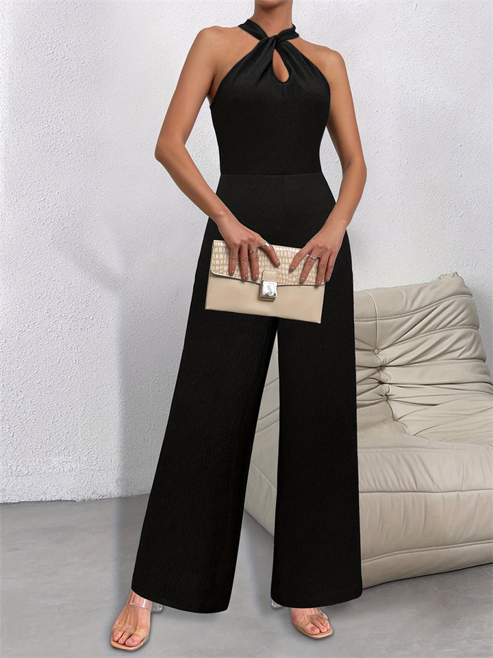 Olivia | Sculpted Halter Jumpsuit