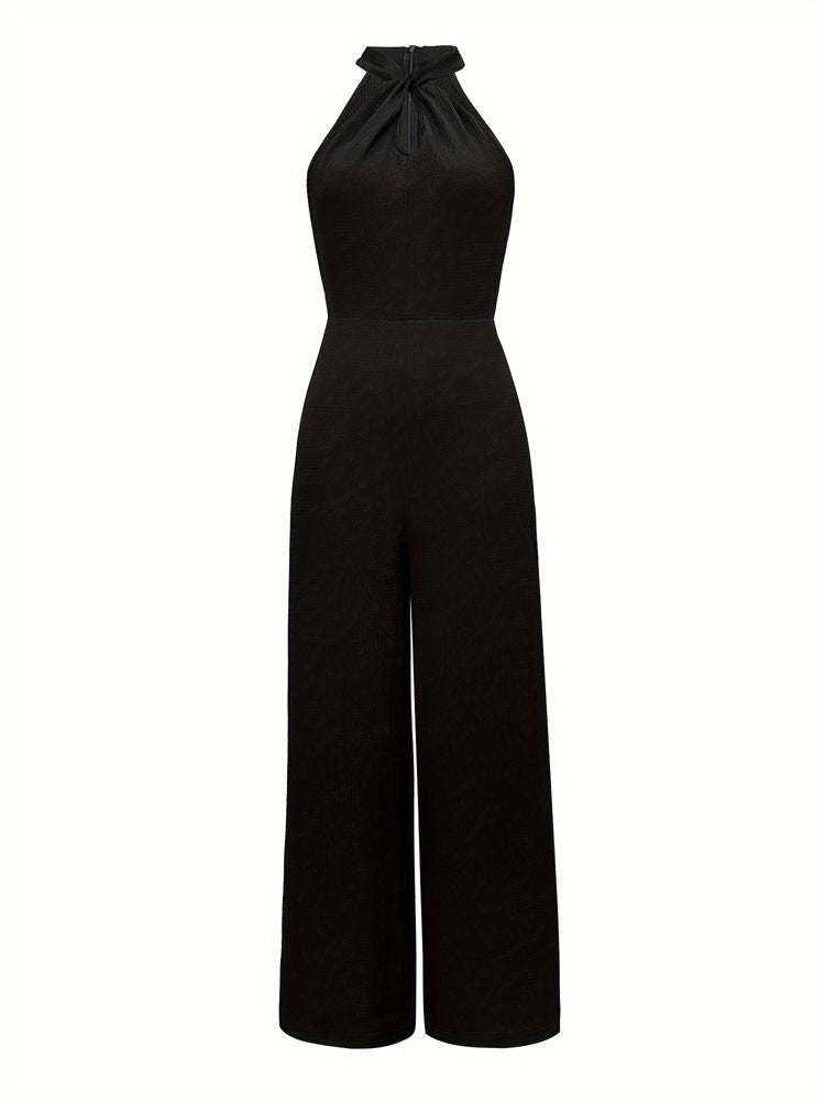 Olivia | Sculpted Halter Jumpsuit
