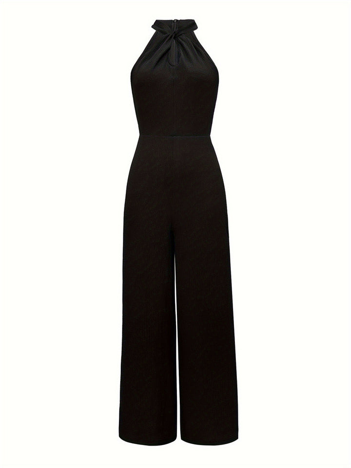Olivia | Sculpted Halter Jumpsuit