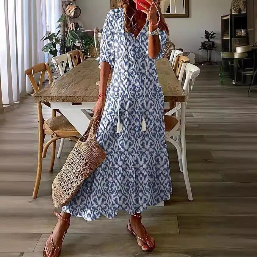 Isla Relaxed Linen Maxi Dress