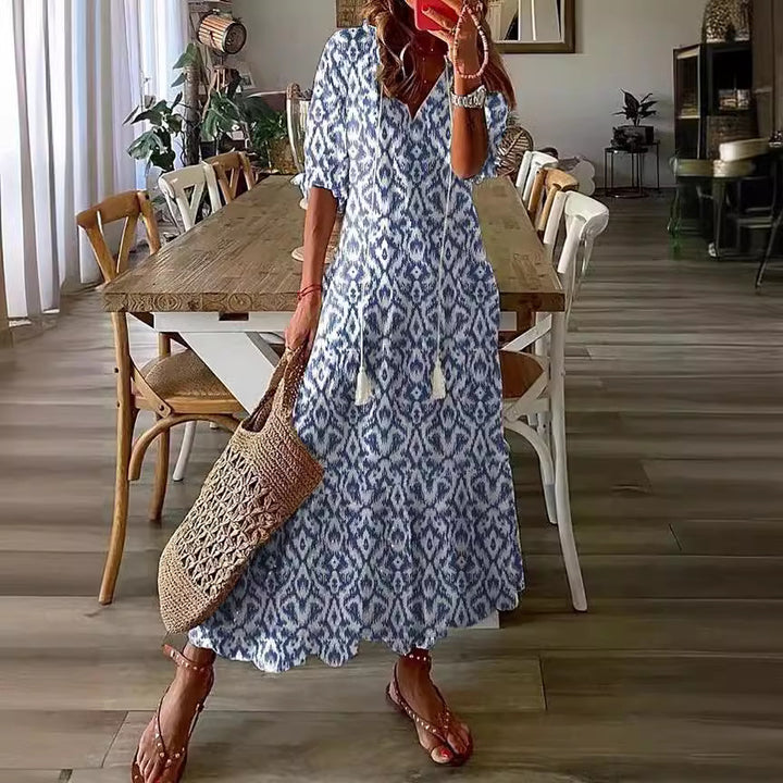 Isla Relaxed Linen Maxi Dress
