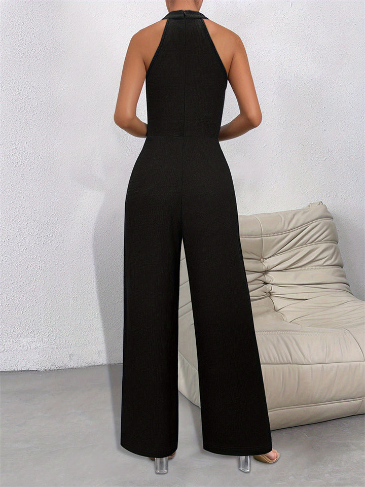 Olivia | Sculpted Halter Jumpsuit