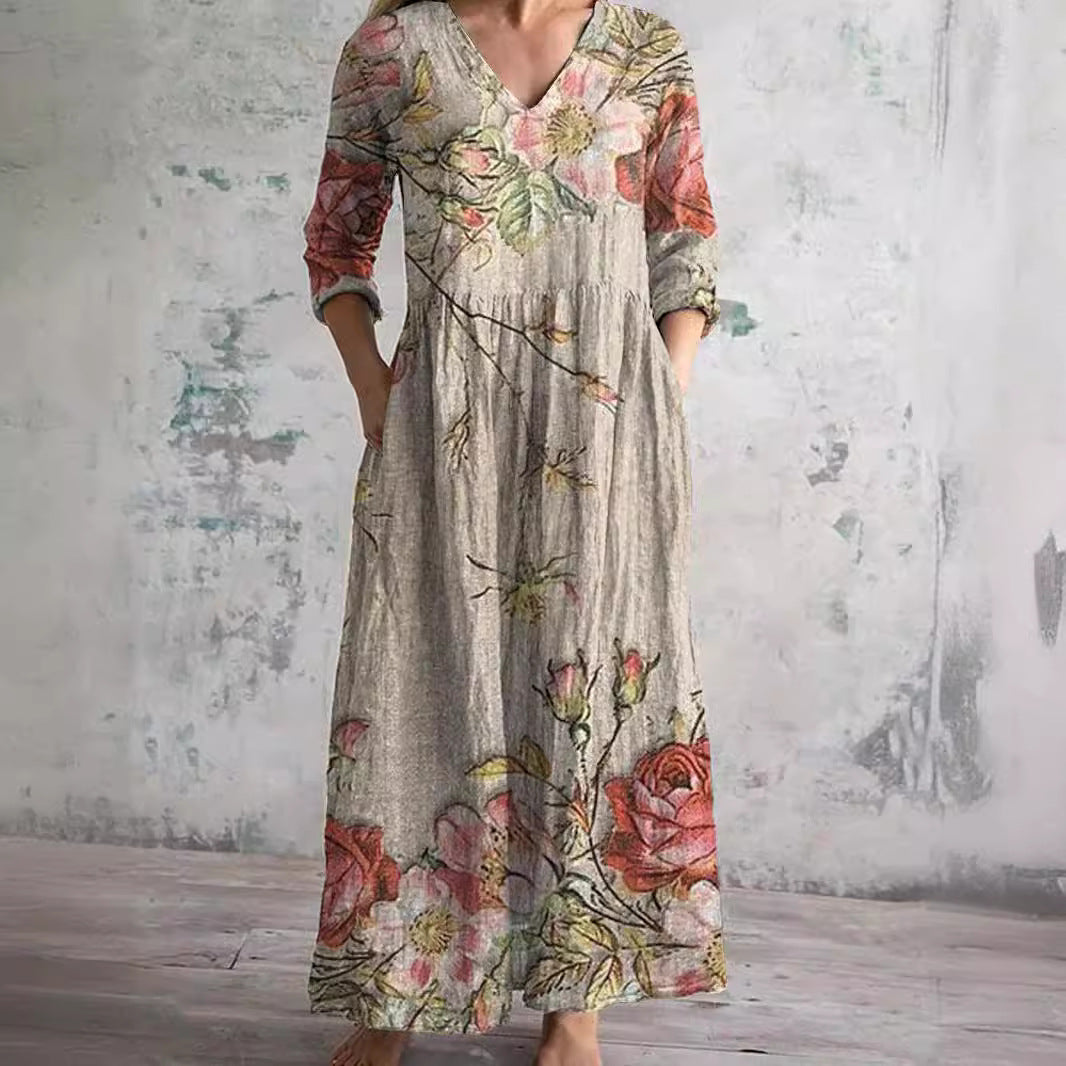 Liora Relaxed Floral Comfort Dress