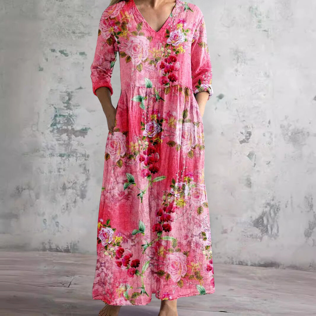 Liora Relaxed Floral Comfort Dress