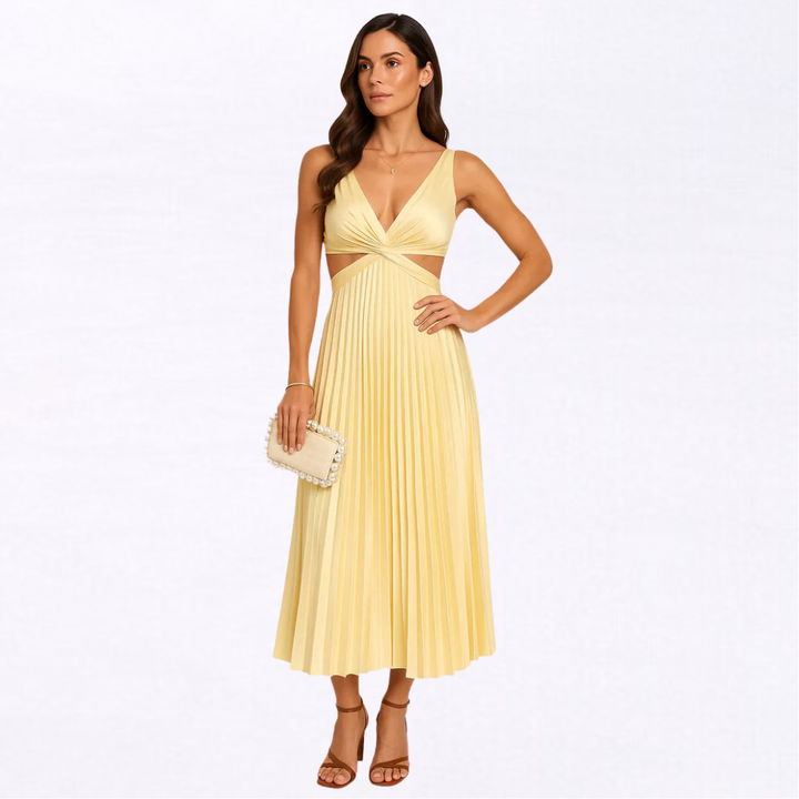 Amelia | Soft Pleated Occasion Dress