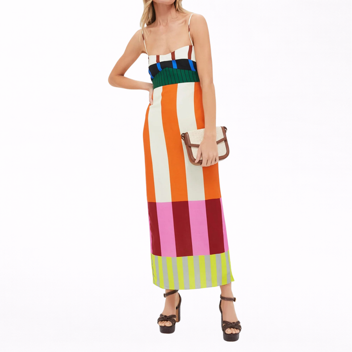 Louise | Soft Stripe Maxi Dress