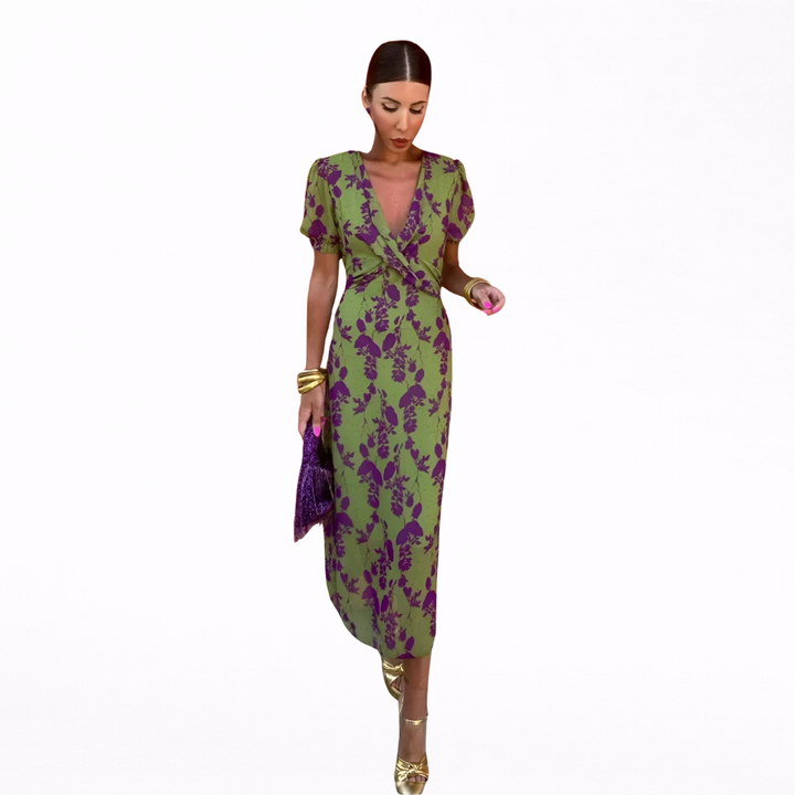 Lucia | Elegant Floral Midi Dress