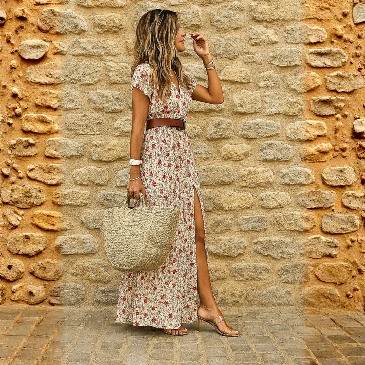 Claire | Belted Maxi Dress
