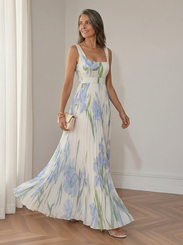 Lucia | Pleated Chiffon Dress