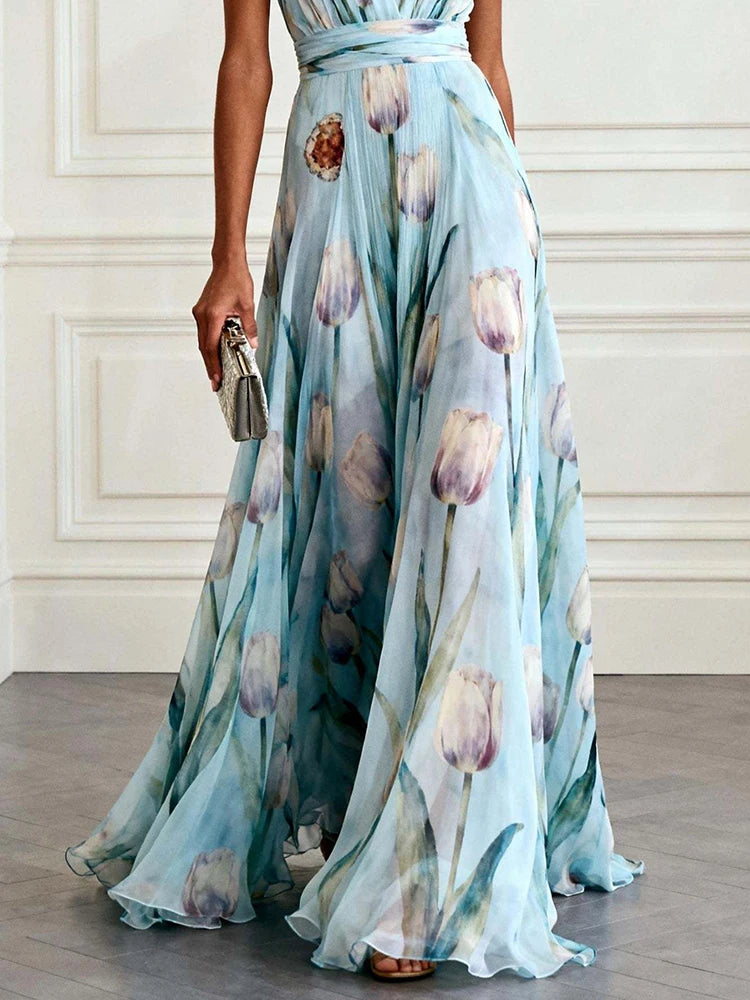 Elena | Tulip Flow Maxi Dress