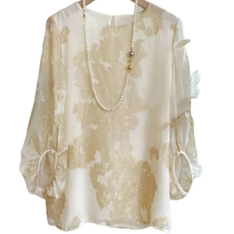 Margot Elegant Lace Detail Blouse