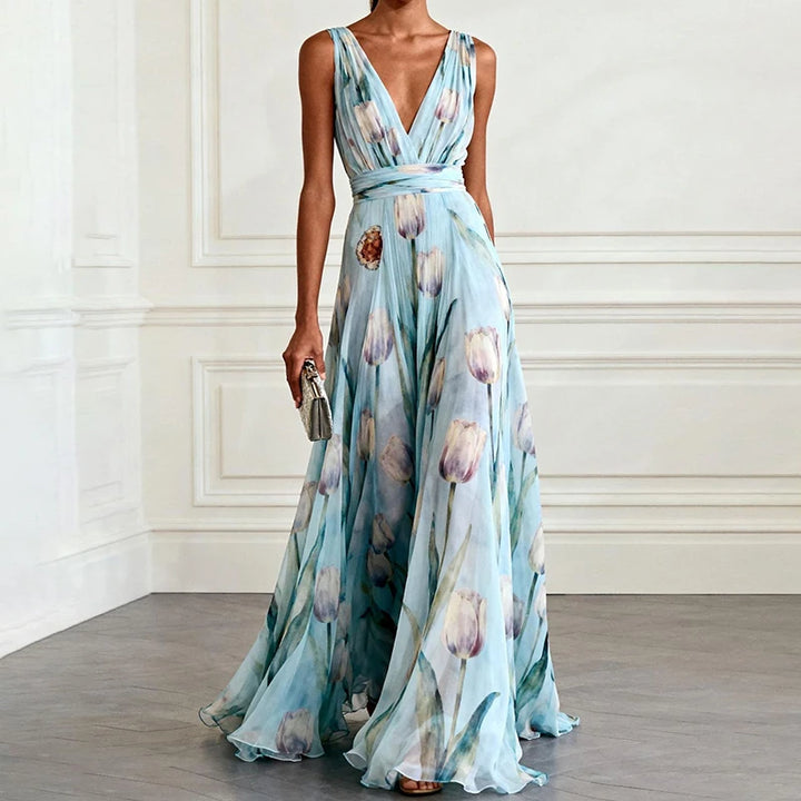 Elena | Tulip Flow Maxi Dress