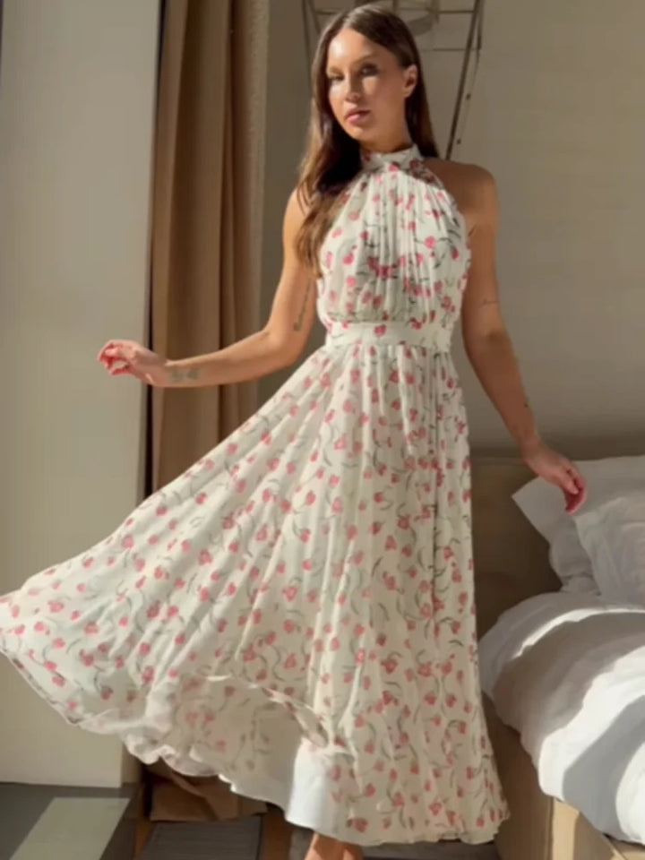 Isla | Soft Halter Flow Dress