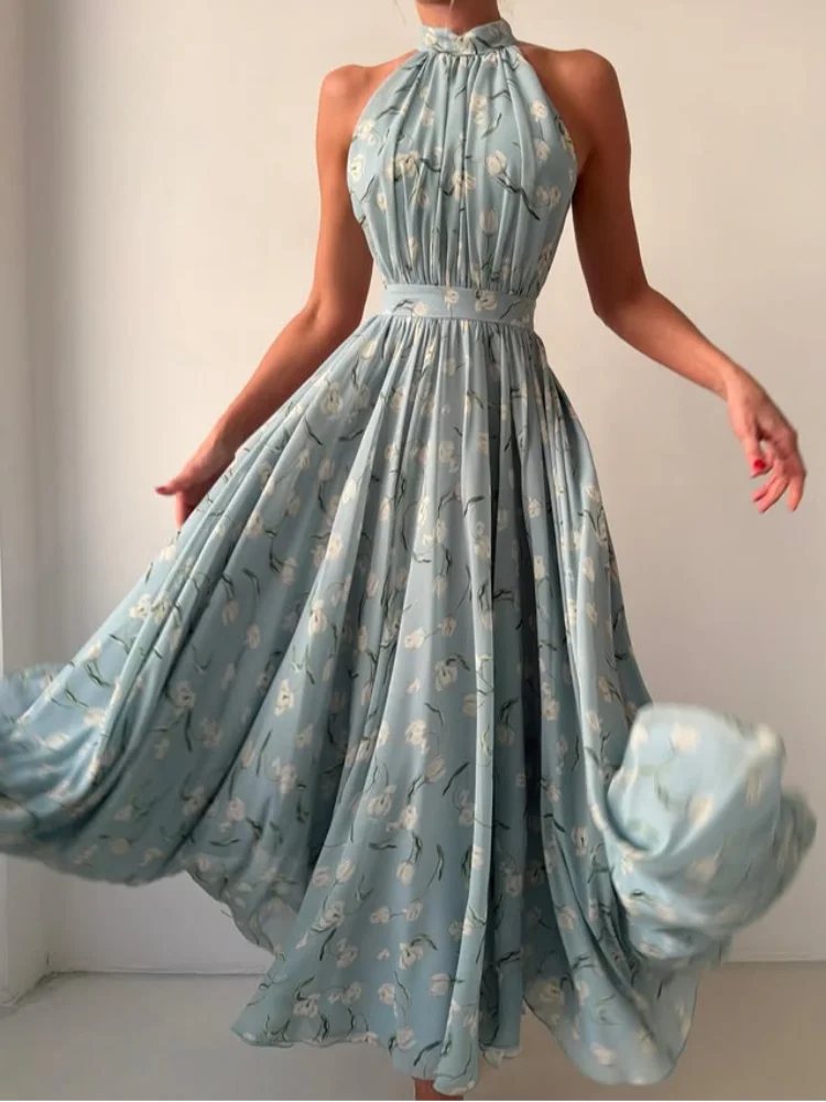 Isla | Soft Halter Flow Dress