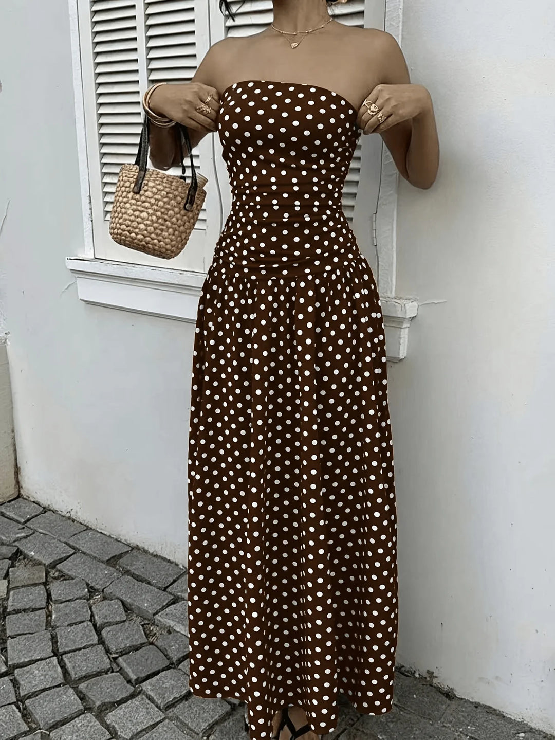 Colette | Polka Elegance Maxi Dress