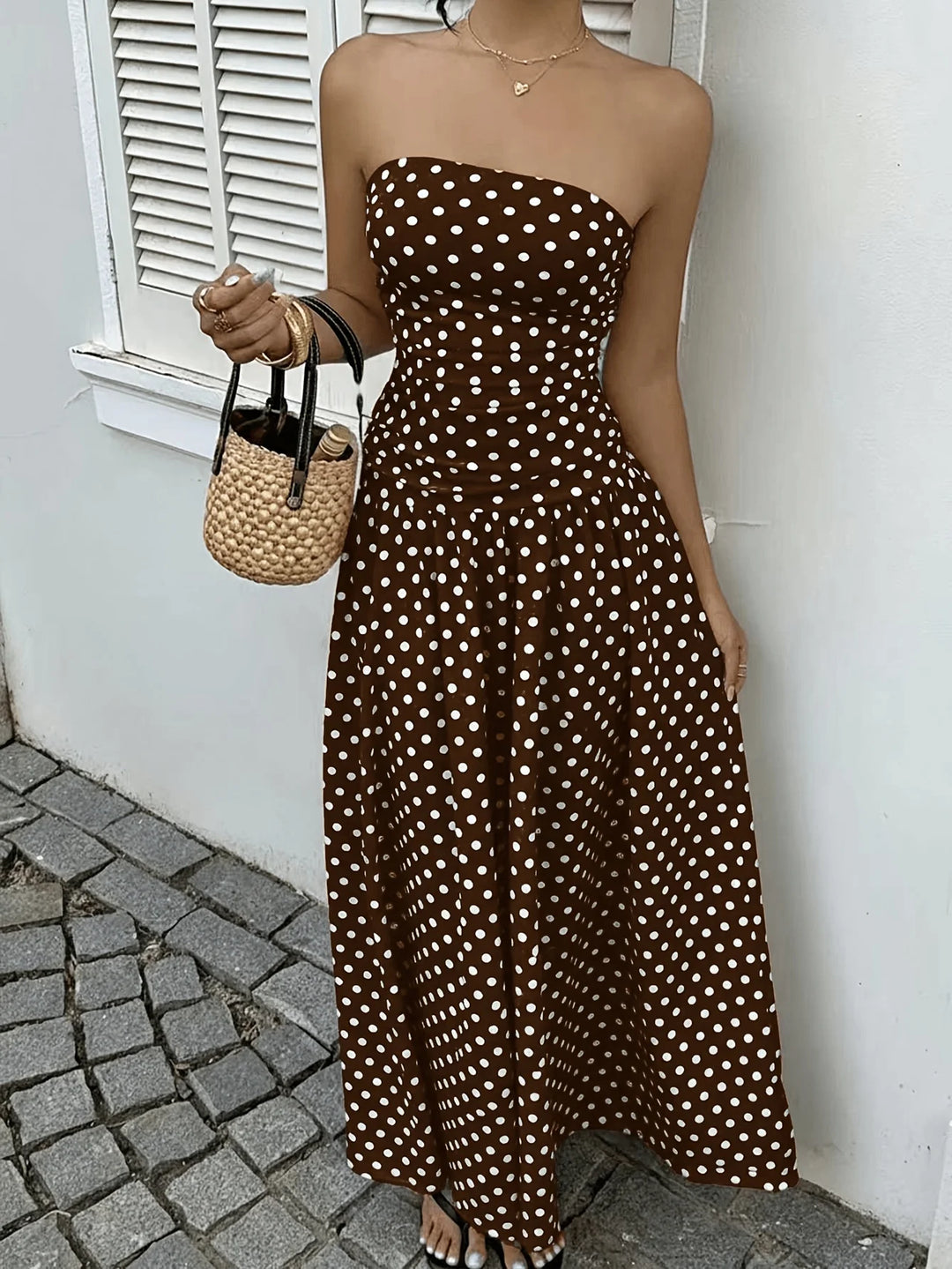 Colette | Polka Elegance Maxi Dress