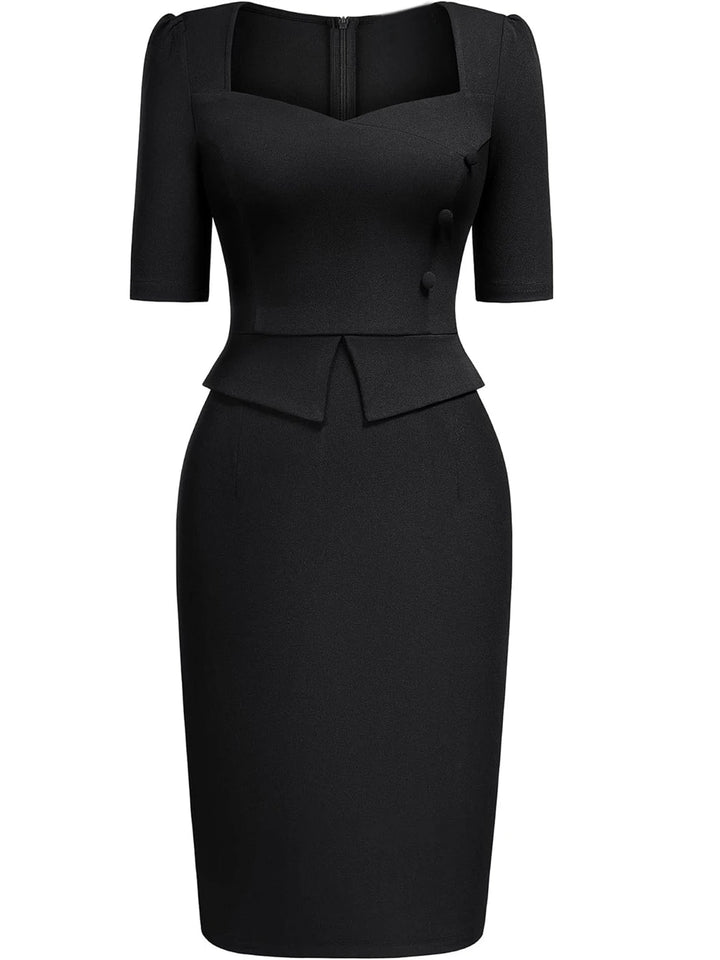 Vivienne | Structured Elegance Midi Dress