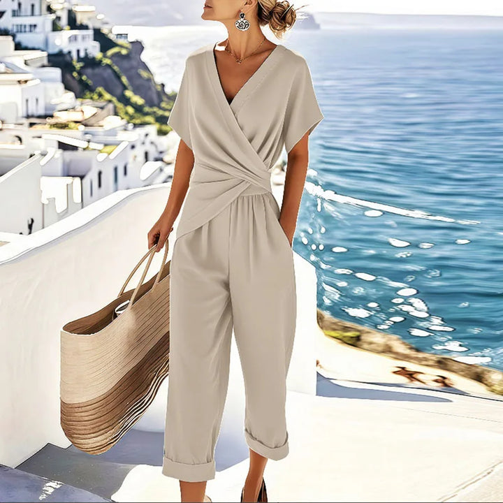 Celine | Coastal Wrap Jumpsuit