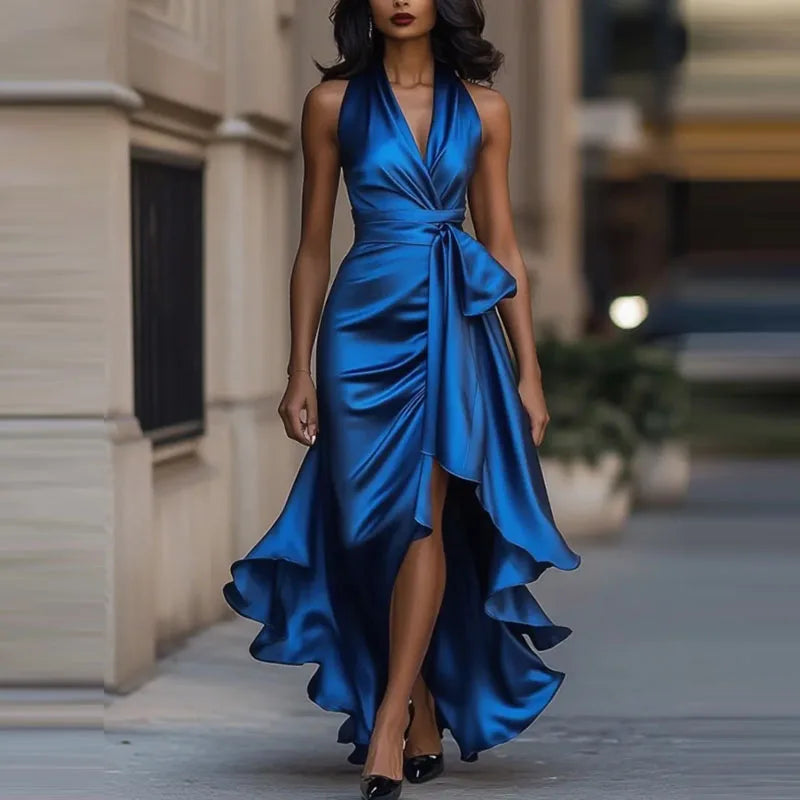 Aurelia | Satin Wrap Elegance Dress
