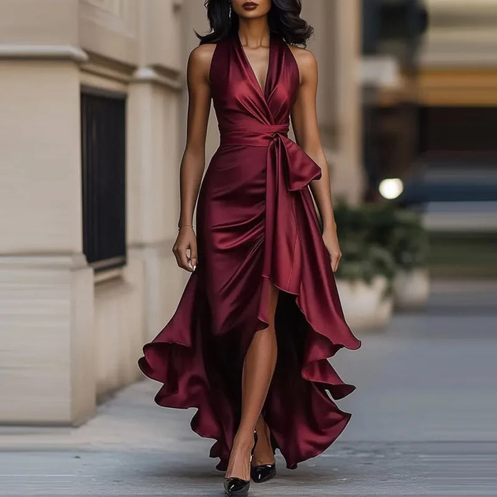 Aurelia | Satin Wrap Elegance Dress