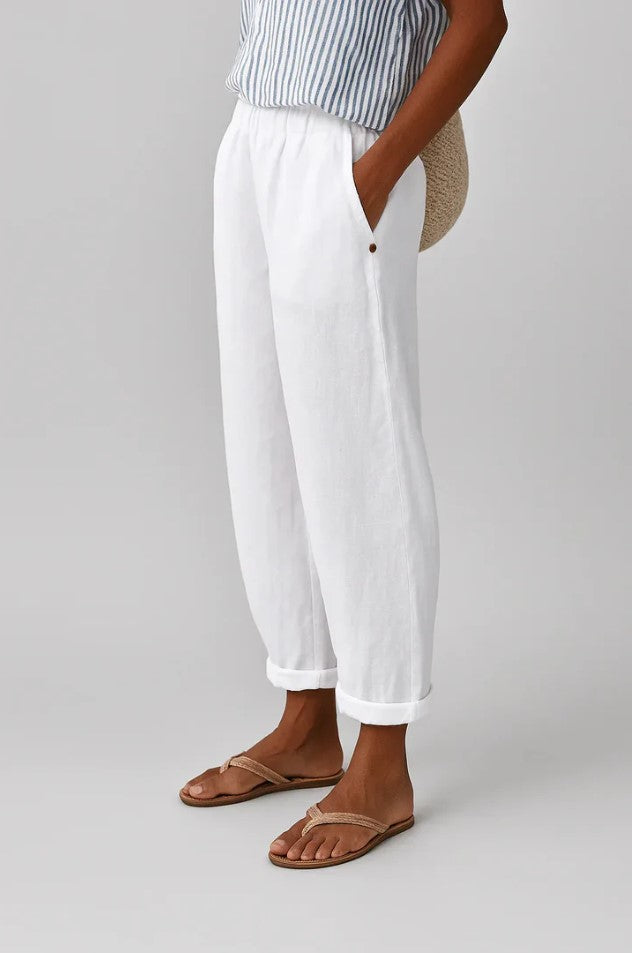 Romina™ Classic Linen-Cotton Trousers