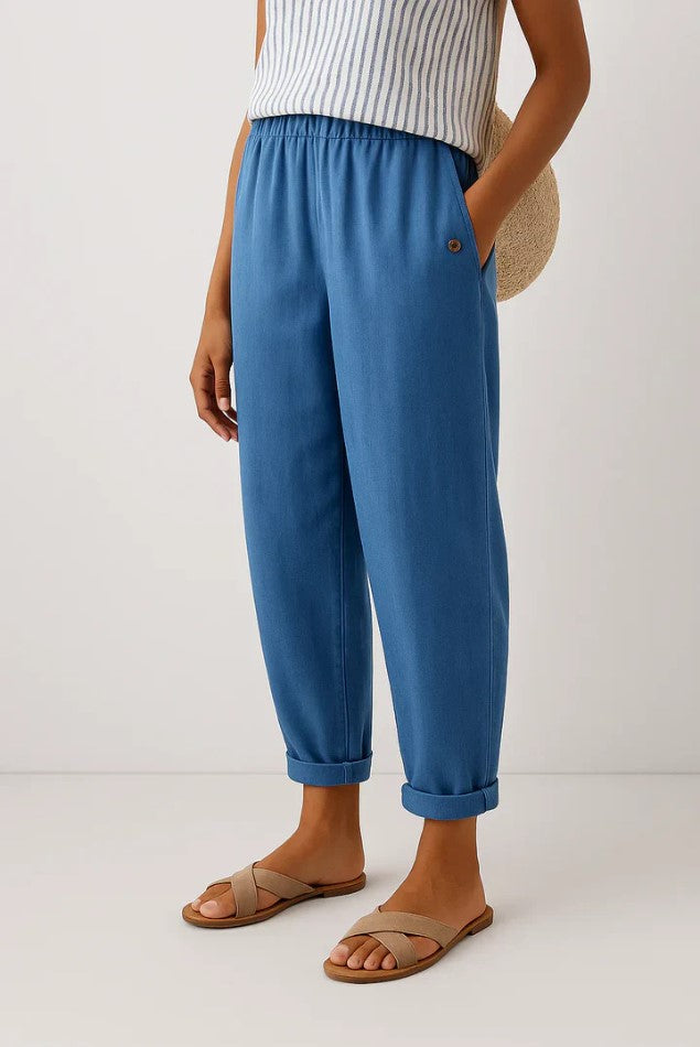 Romina™ Classic Linen-Cotton Trousers