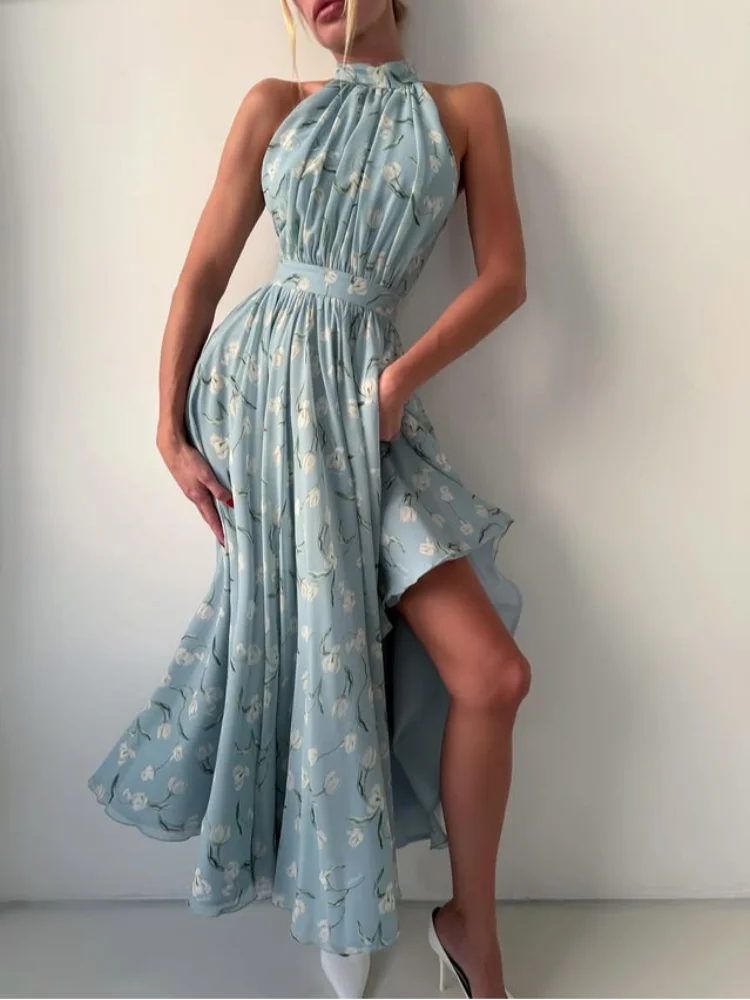 Isla | Soft Halter Flow Dress