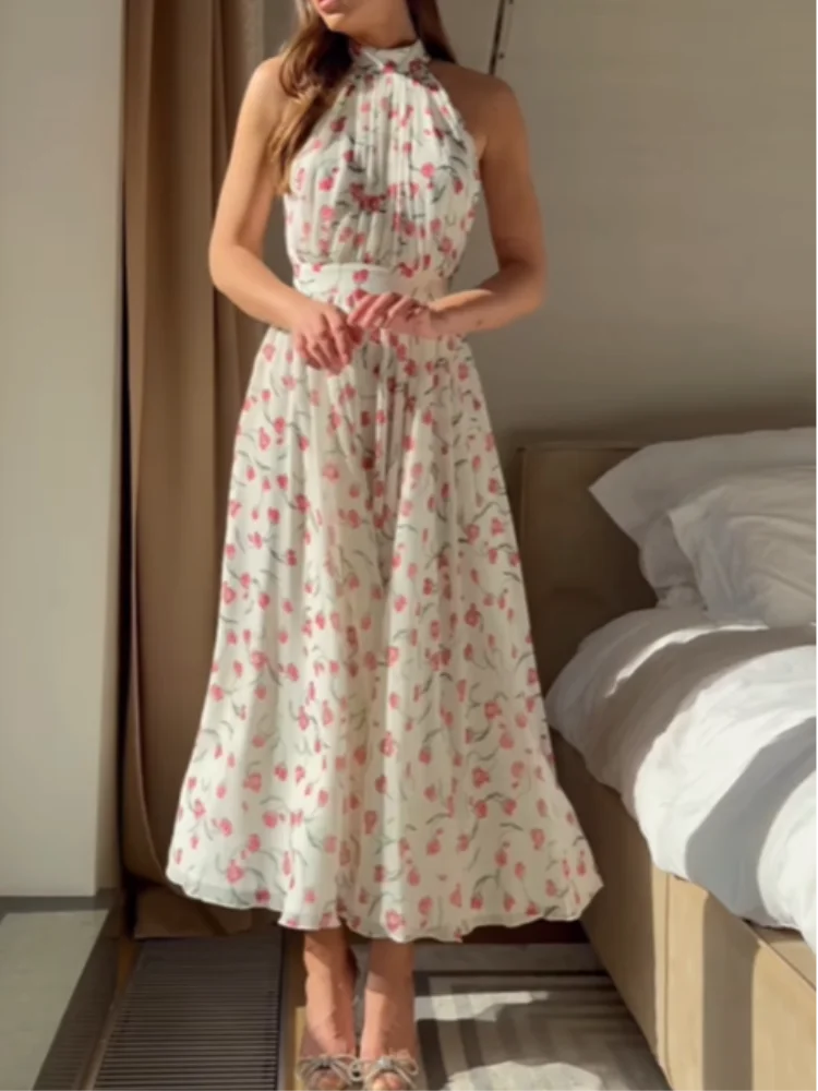 Isla | Soft Halter Flow Dress