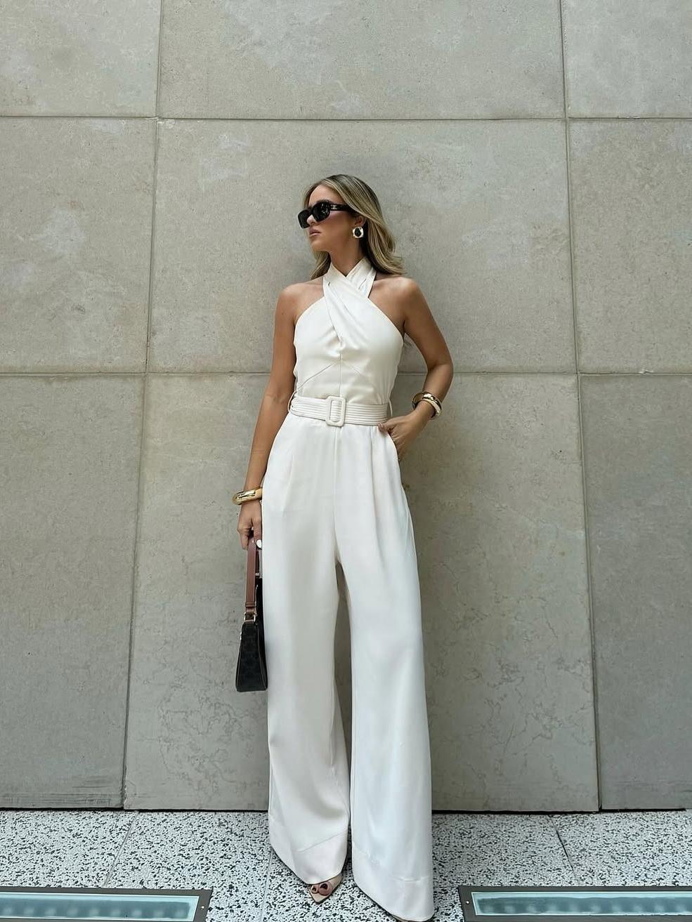 Valerie | Sculpted Halter Jumpsuit