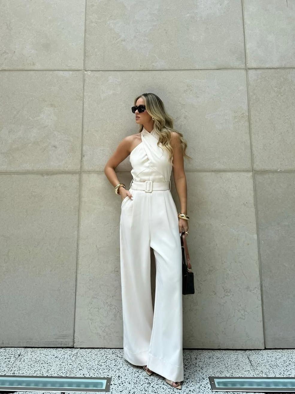 Valerie | Sculpted Halter Jumpsuit