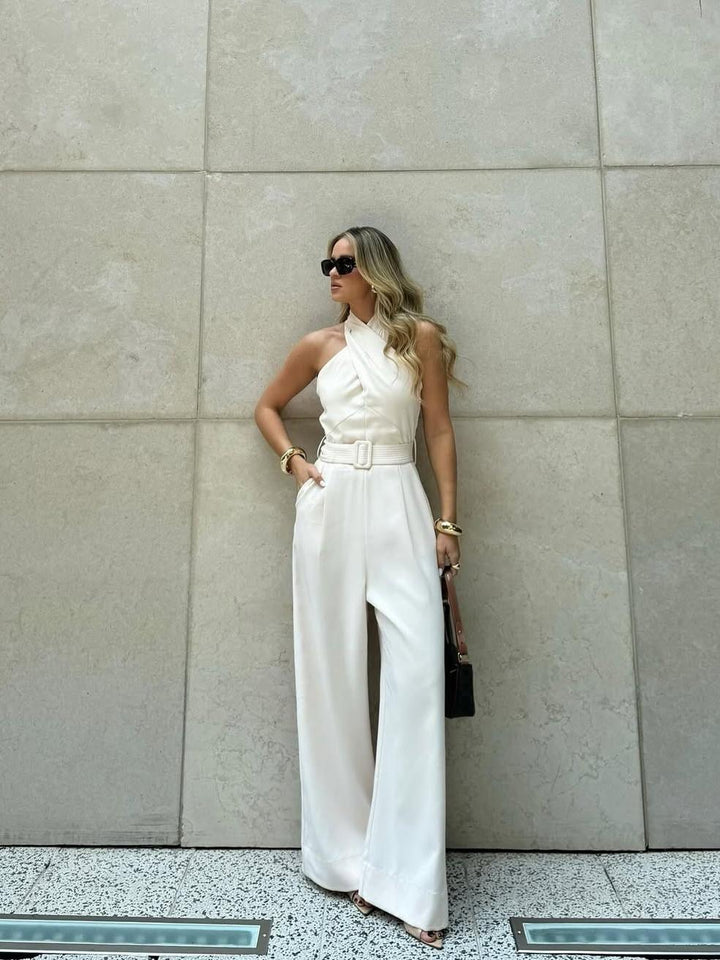 Valerie | Sculpted Halter Jumpsuit