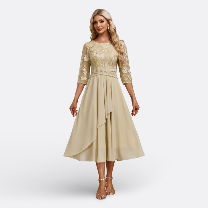 Victoria | Elegant Lace Midi Dress