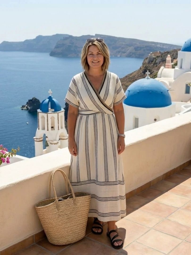 Santorini | Coastal Wrap Dress