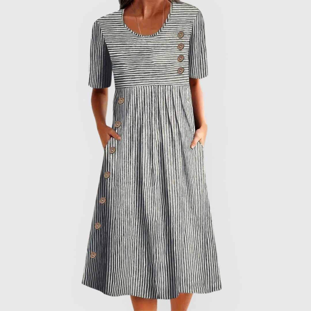 Jarna | Striped Midi Dress Collection