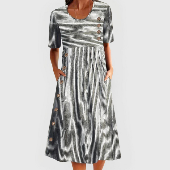 Jarna | Striped Midi Dress Collection