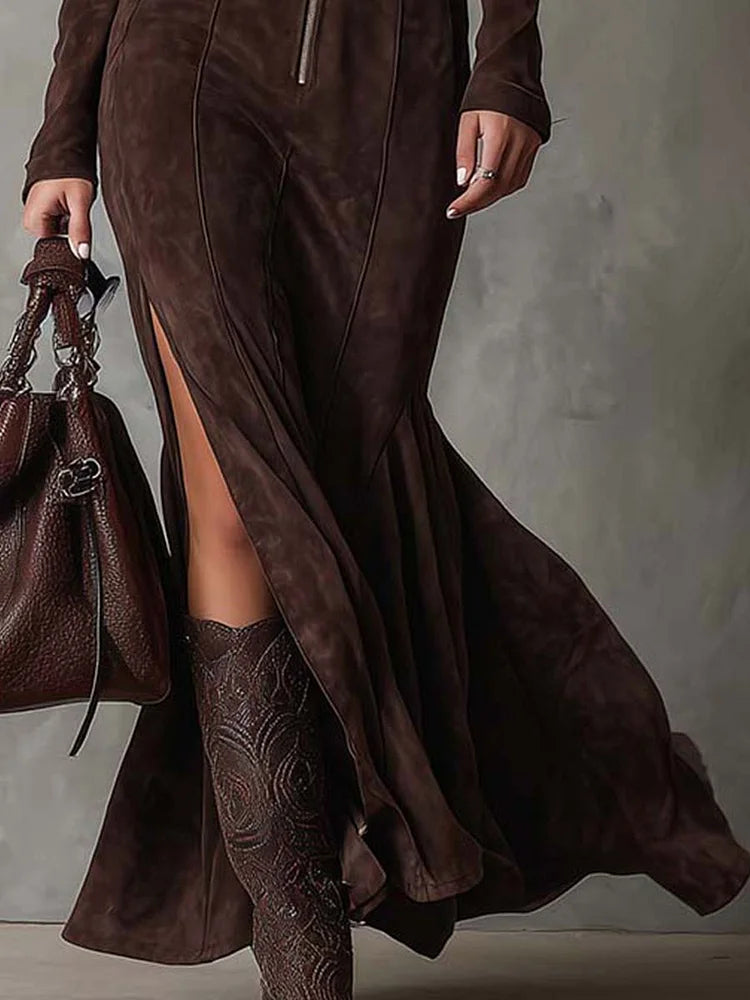 Monroe | Sculpted Belted Maxi Dress