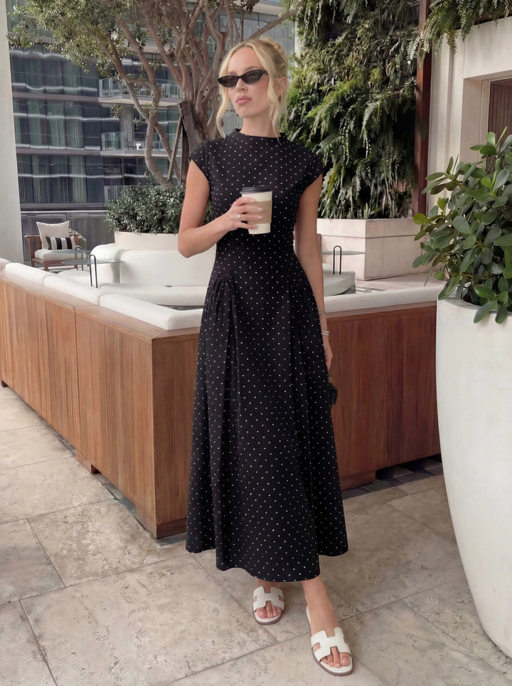 Camille | Parisian Dot Maxi Dress