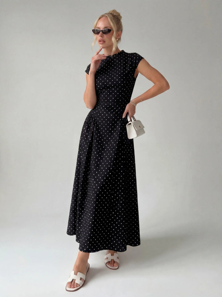 Camille | Parisian Dot Maxi Dress