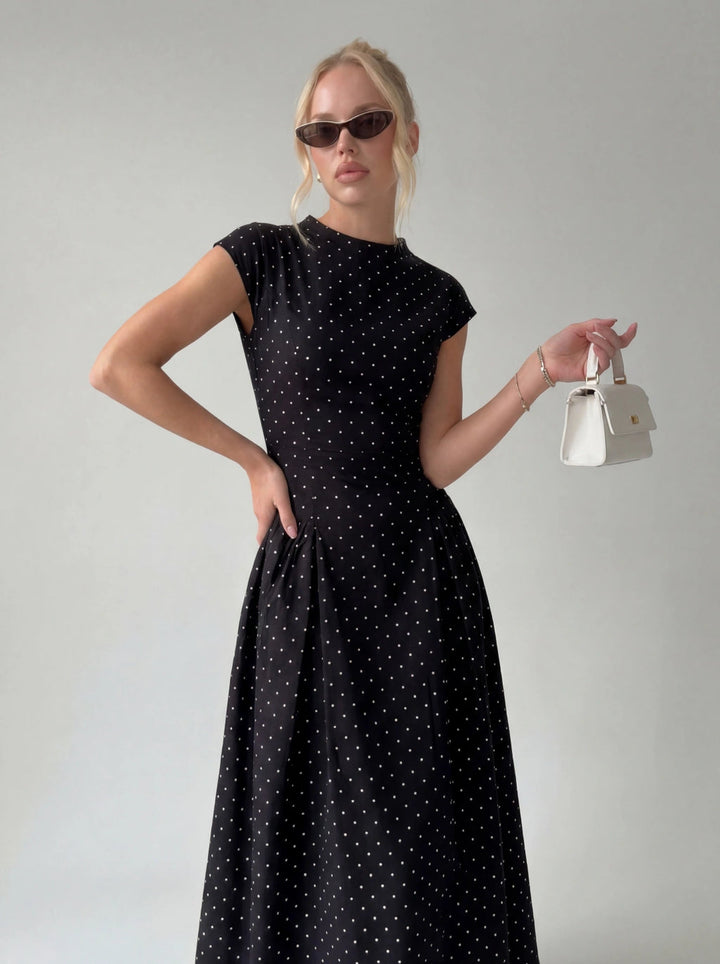 Camille | Parisian Dot Maxi Dress