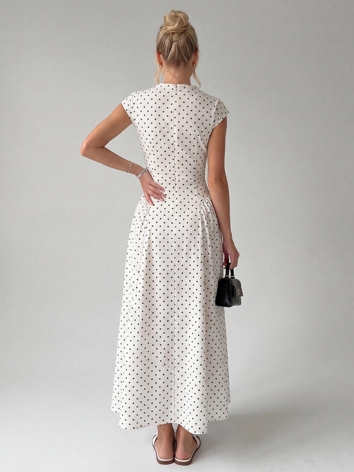 Camille | Parisian Dot Maxi Dress