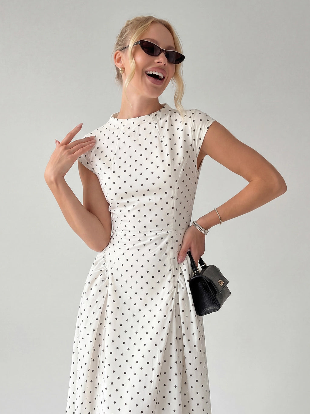 Camille | Parisian Dot Maxi Dress
