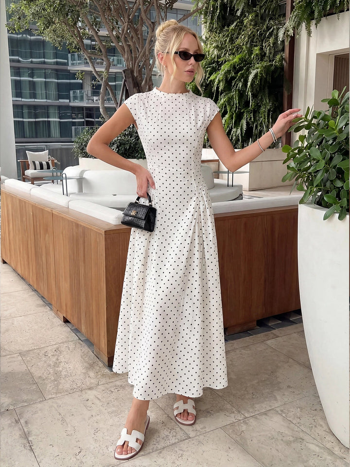 Camille | Parisian Dot Maxi Dress