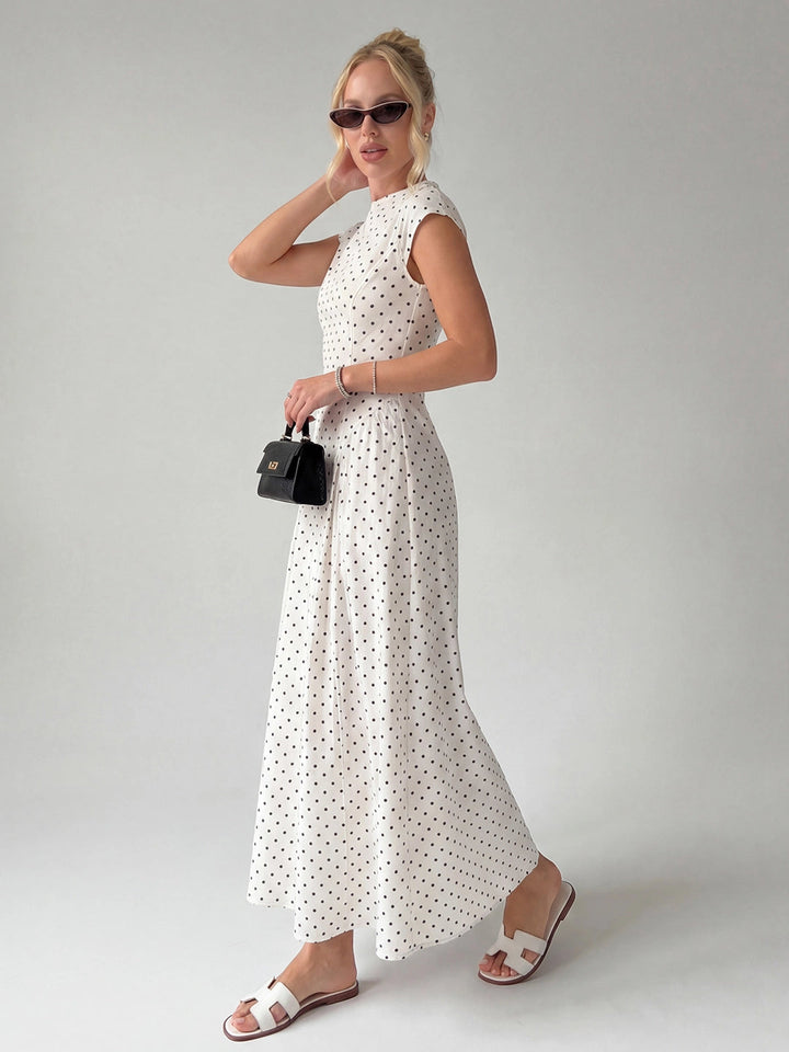 Camille | Parisian Dot Maxi Dress