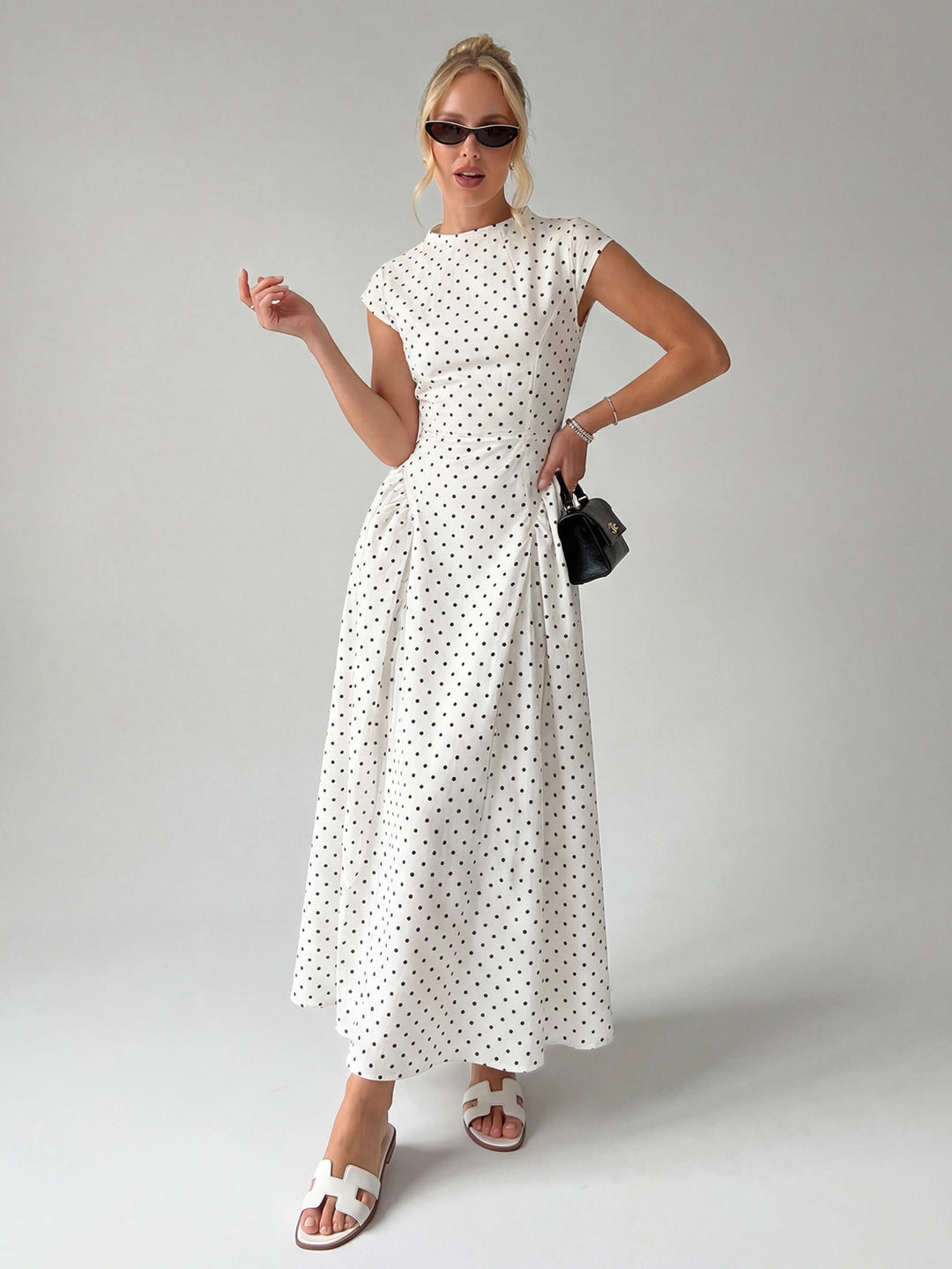Camille | Parisian Dot Maxi Dress
