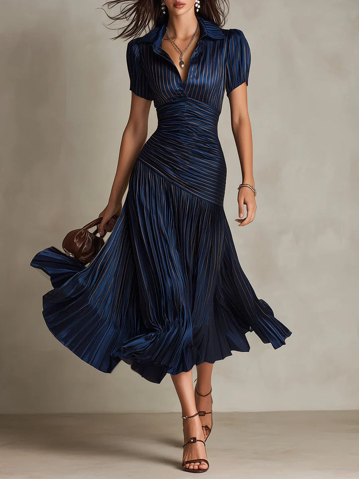 The Arlena Pleated Elegance Dress