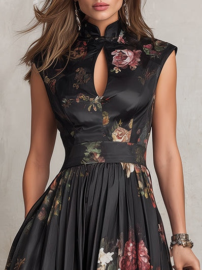Elira | Refined Floral Midi Dress