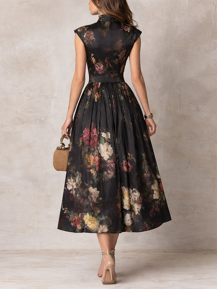 Elira | Refined Floral Midi Dress
