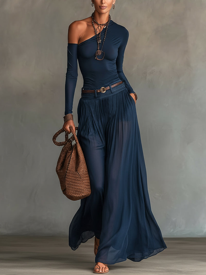 The Selene One-Shoulder Flow Set