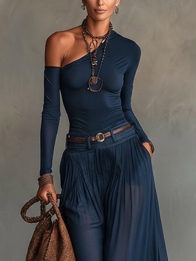 The Selene One-Shoulder Flow Set